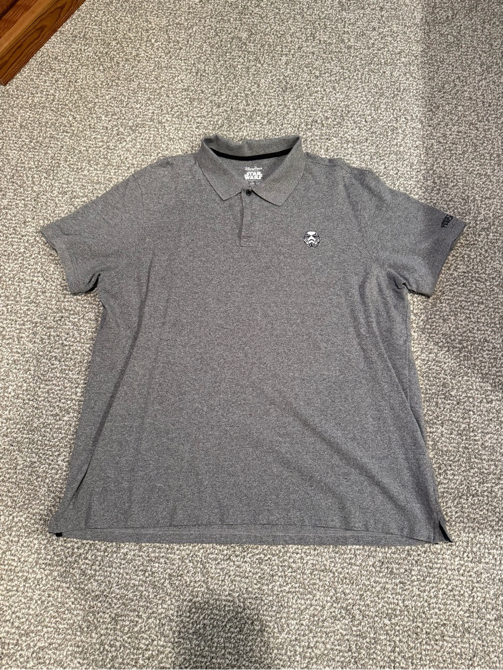 Disney Star Wars Galaxys Edge Stormtrooper Gray Golf Polo Shirt
